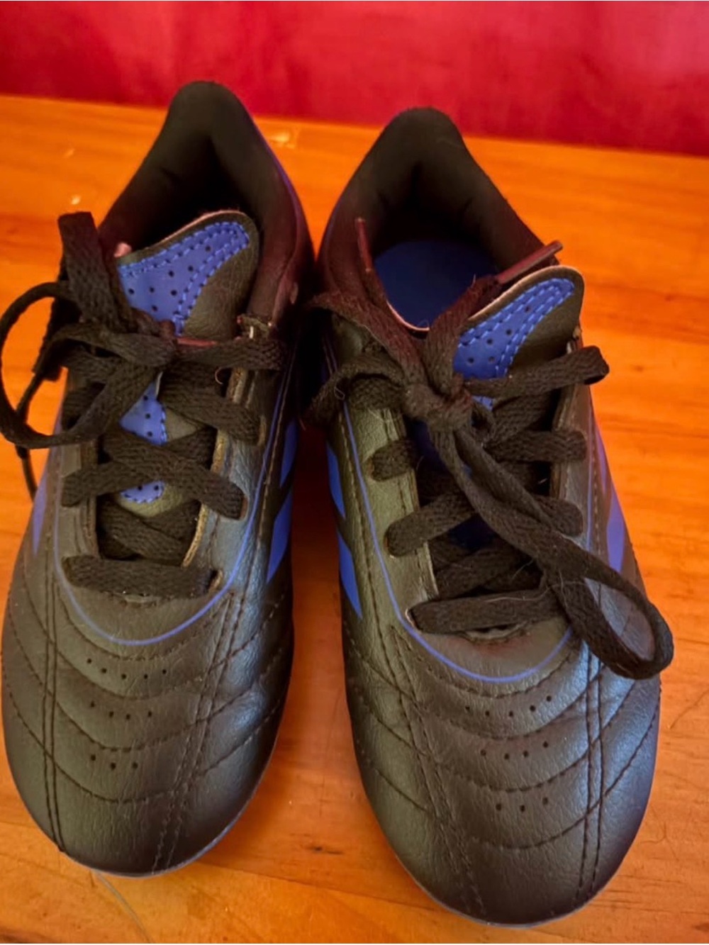 adidas soccer cleats Kids Black and Blue